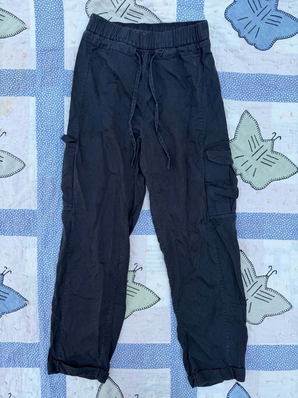 Lululemon Black Tencel Drawstring Cargo Pants
